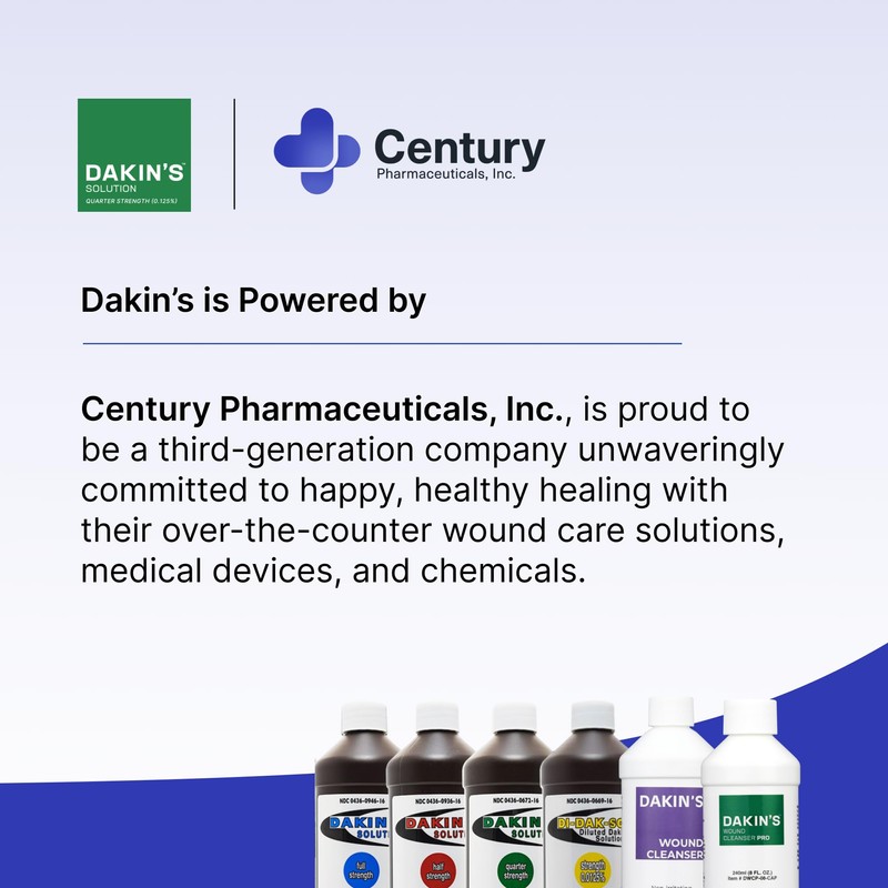 Dakin's Solution Quarter-Strength 0.125% Sodium Hypochlorite Wound Cleanser for Acute