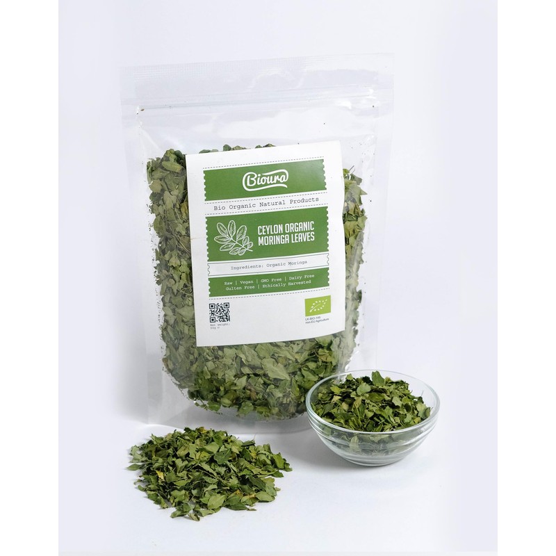 Bioura Organic Ceylon Dried Moringa Leaves Tea 25g, Rich Aroma,