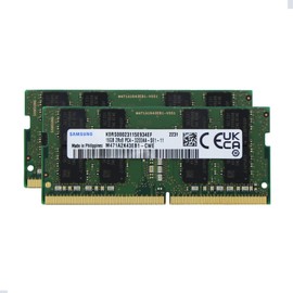 Sam Original 32GB (2x16GB) DDR4 3200MHz PC4-25600 (or 2933MHz or 2666MHz) SODIMM 2Rx8 CL22 1.2v Notebook Laptop Gaming Memory Module Upgrade RAM M471A2K43EB1-CWE Adamanta