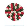 Split P Holiday Wool Ball Trivet Set of 3