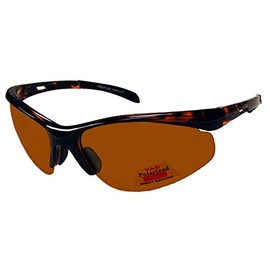 FLY-DEF High-Definition Polarized Fishing sunglasses Gold Lens Semi-Rimless Sports Wrap
