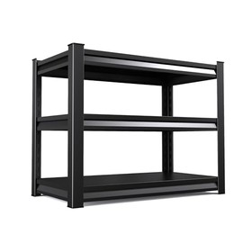 EWZXDB Metal Garage Storage Shelves Heavy Duty Shelving Industrial Shelving with Adjustable Shelves 36''H*35.4''W*15.7''D,Black