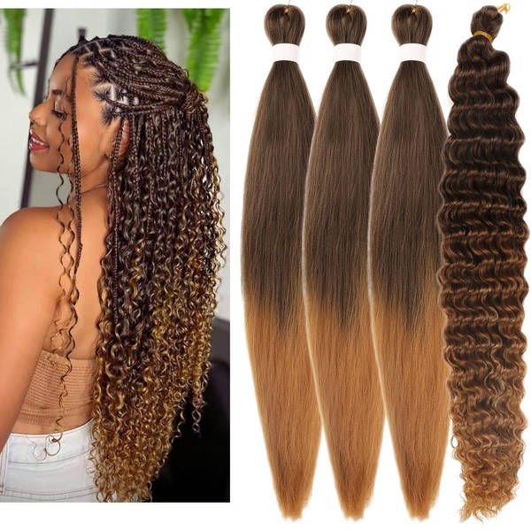 Brown Blonde Boho Hair for Braiding Synthetic Boho Braiding Hair