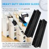 REGUDA Undermount Heavy Duty Drawer Slides Rail Bottom Mounted Full