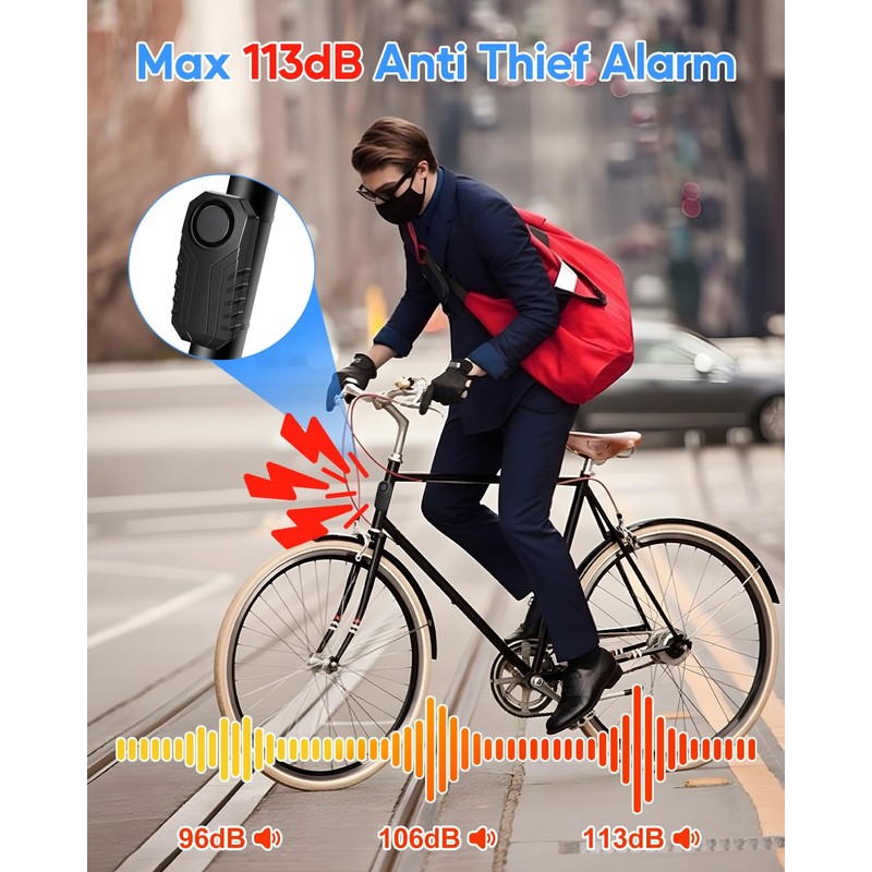 Cruxer Bike Alarm Remote Motion Sensor System, Motorcycle Alarm with
