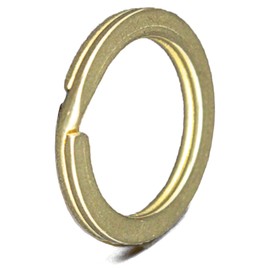 Double Ring Brass Key Chain Parts Made in Japan Solid Accessory Leather Craft Retro Set of 3 (Flat) Inner Diameter 1.0 inches (25 mm) Outer Diameter 1.3 inches (33 mm)