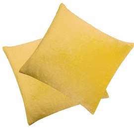 Soifox Set of 2 Cushion Covers, 45 x 45 cm, Velvet Decorative Cushion Covers, Super Soft, Fluffy, Cuddly Cushion Covers, Decorative Cushion Cover for Sofa Cushion, Lumbar Cushion Cover, Bedroom