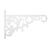 Panacea 100057107, White, 9" Plant Bracket with Leaves