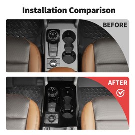 JWWY Gear Shift Shifter Shift Lever Transmission Gear Selector Gearstick Panel Trim Fit for 2021-2025+Ford Bronco Sport Interior Accessories Chrome BS