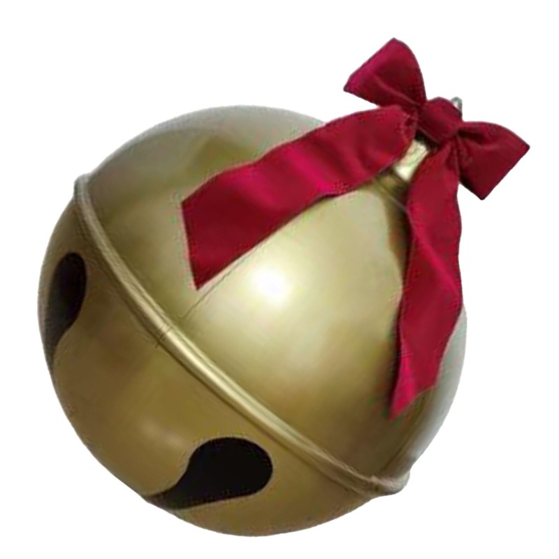 Inflatable Christmas Ball Bell Gaint Ornament with Red Bowknot PVC