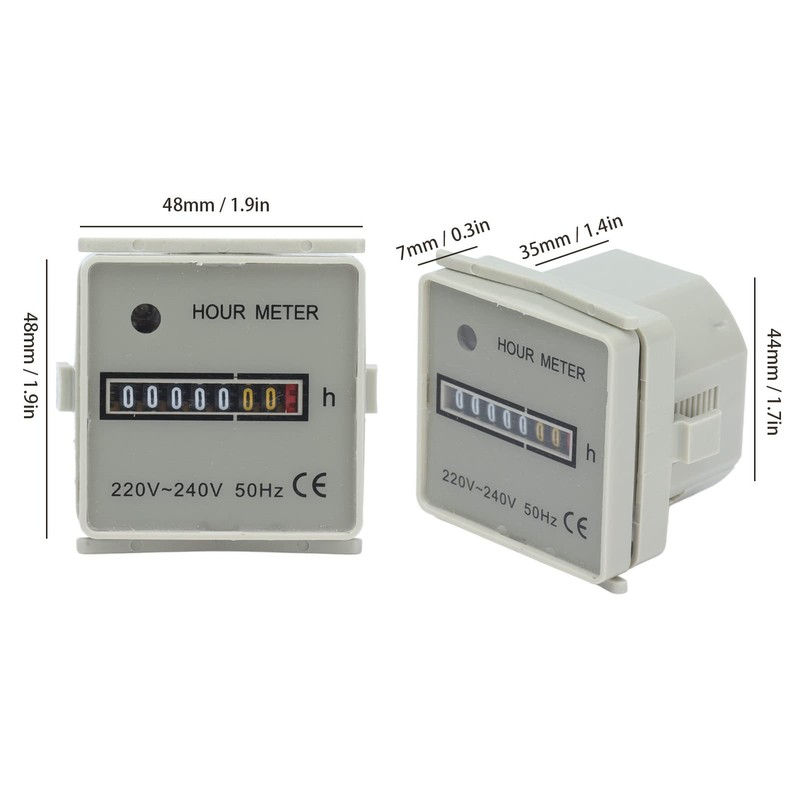 Operating Hour Counter, Mechanical Hour Counter, Integrated Installation, Industrial Timer
