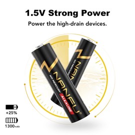 NANFU 1.5V AAA Alkaline Batteries (48 Count), Extra Long-Lasting Triple A Batteries with Leak-Proof Design, 10-Year Shelf Life for Home, Office, Household, Business, Non-Rechargeable