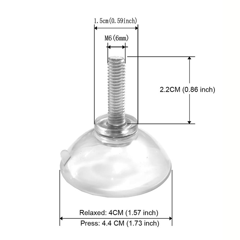 DANXQ Strong Transparent Clear PVC M6 Extended Thread Long Screw