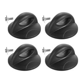 uxcell 4pcs Universal Pot Lid Top Replacement Knob, Heat Resistant Plastic Pan Lid Holding Handles Grip for Kitchen Cookware with Mounting Screws, Black