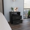 TREATLIFE HOME Compact Nightstand with Two Drawers and Shelf -