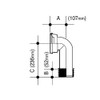 OSMA WC904 Easy-Fit Pan Connector Style 90 deg 4" (Standard