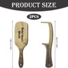 Lotsdonxia 2 Pieces Wooden Bald Man Comb Joke Set, Hairless