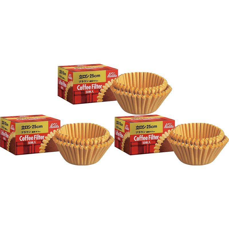 Kalita Unbleached Coffee Filters, Litrosi Diameter, 10.8 inches (25 cm),