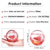 Hand Blown Glass Red Heart Paperweight ball for Birthday Gift,Home