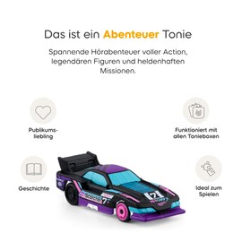 tonies Audio Figure for Toniebox, Hot Wheels, Audio Play for Children from 5 Years, Playing Time Approx. 60 Minutes