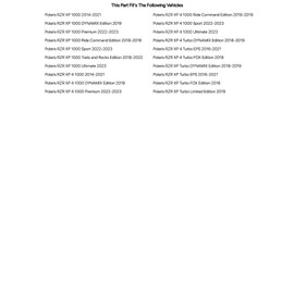 Tusk Spare Tire Carrier For POLARIS RZR XP 1000 Ride Command Edition 2018-2019