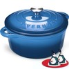 Overmont Enameled Cast Iron Dutch Oven - 7QT Pot with