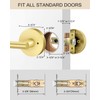 Haidms 2 Pack Gold Door Handles - Brushed Gold Interior