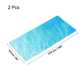 MECCANIXITY 2pcs Ocean Tablecloth, 54x108 Inch Ocean Waves Water Pool Party Under The Sea Reusable Plastic Rectangle Table Cloth Cover for Beach Themed Party Shower Supplies Light Blue