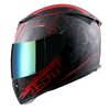 1STorm Motorcycle Full Face Helmet Skull King Matt Red+ One