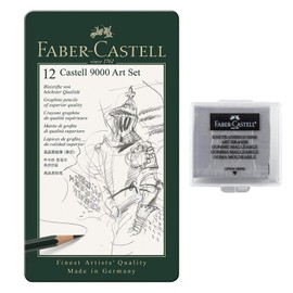 Faber-Castell 119065 – Pencil Castell 9000, Set of 12, Art Set, Contains 8B – 2H pencils