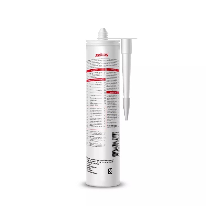 Smartbuy All Purpose 100% Clear Silicone Sealant Adhesive For Glass