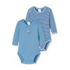 Schiesser Boys' 2 Pack Bodysuits Long Sleeve Organic Cotton -
