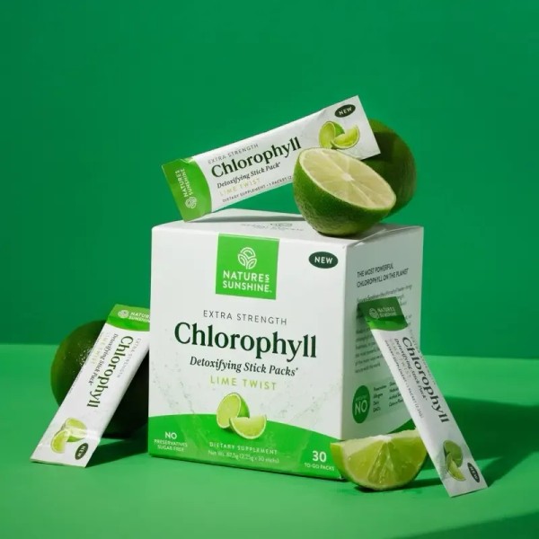 Nature's Sunshine Chlorophyll Stick Packs: Lime Twist. Your Daily Detox-