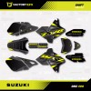 Factory EFX Gray Yellow Shift Graphics Kit fits Suzuki DRZ400SM