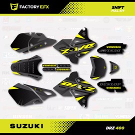 Factory EFX Gray Yellow Shift Graphics Kit fits Suzuki DRZ400SM Drz400s drz400 Supermoto DRZ