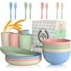 Wheat Straw Dinnerware Sets, 20 PCS Dishes Dinnerware Set Microwave