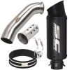 Unbranded Modified Exhaust Mid Pipe Black Muffler Slip for DUKE