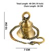 UAPAN Brass Decorative Wall Hanging Bell with Chain & Hook