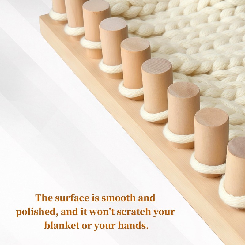 48" Chunky Blanket Loom, Foldable Chunky Knitting Loom for Blankets
