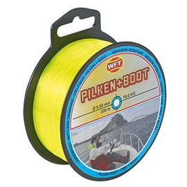 WFT Target Fish Pilk & Boat 200 m 0.50 mm 18 kg Yellow Sea Line for Pirk Fishing, Fishing Line for Pilk, Monofilament Line