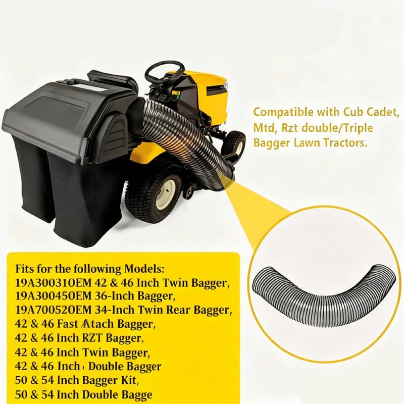 VIQAEKK 764-05082 Bagger Flex Hose for MTD CUB CADET RZT