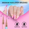 Nail Art Liner Brushes, 5Pcs Professional Gel Polish Painting Art