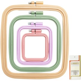 REBECASKYENS 4 Sizes, Rectangular Embroidery Hoop, Colourful Embroidery Hoop, Sturdy Model, Rectangular Embroidery Hoop, Square Embroidery Hoop, Cross Stitch Frame, Sewing Tool for Crafts