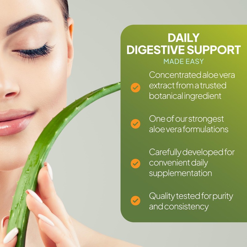 Aloe Vera Tablets 24,000mg | Digestive Support Supplement | Vegan