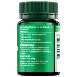 Nature's Own Vitamin B3 500mg Tablets 60 - Vitamin B Supports Energy Levels & Relieves tiredness in healthy individuals - Aids Metabolism of Carbohydrates & Dietary Fats - Supports Skin Health