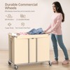 Hodonas 230L Rolling Laundry Hamper, 2-Section Laundry Basket with Wheels,