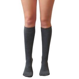 Chapini School Girls Soft Cotton Rich Plain Knee High Socks Uniform UK Foot Sizes 12-3.5 (UK, Age, One Size, Regular, Grey)