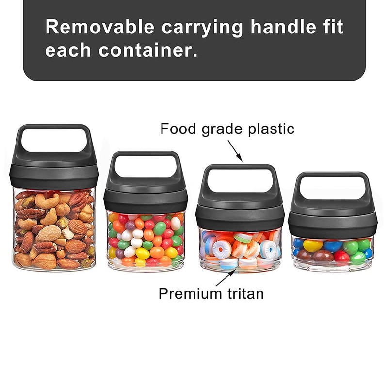 SELEWARE Stackable Snack Jars, Twist Lock Stackable Containers Set, Food