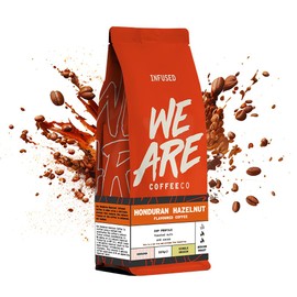 Coffee Ground, 227g Bag Honduras Hazelnut Flavoured Ground Coffee, Arabica, Medium Roast Fresh Coffee, Single Origin, Omni Grind (We Are Coffee Co)