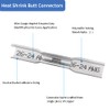 Heat Shrink Butt Connectors, 26-24 AWG Marine Grade Insulated Crimp